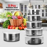 Protect Fresh Box 5 Pieces High Quality Stainless Steel Ware Set10-18cm